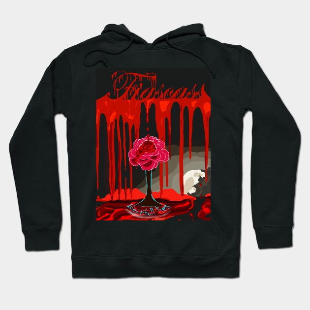 the bloody rose Hoodie by theyiyagodcreations